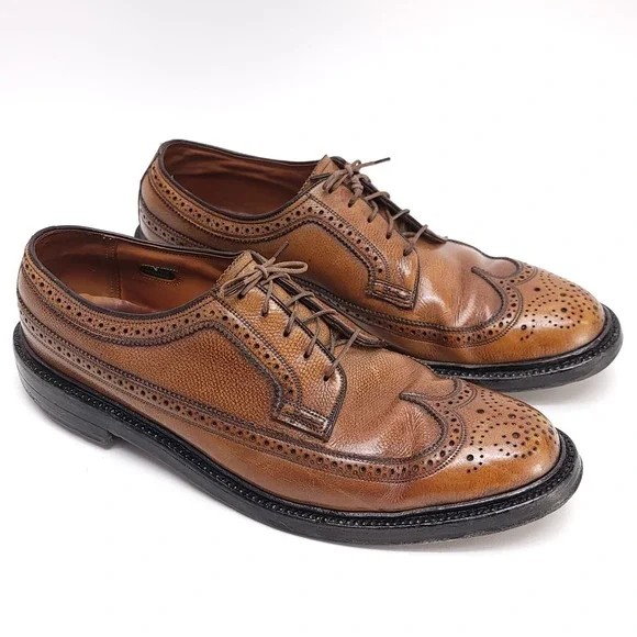 Florsheim Imperial OXFORD Mens Shoes Size 10.5 C WINGTIP Gunboat Kenmoor   Brown - Picture 4 of 12